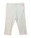 A White Leggings from Miki House in size 3T for girl. (Front View)