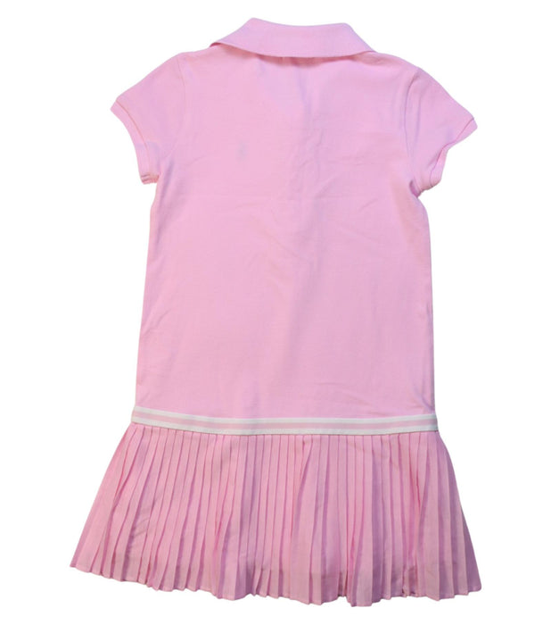 A Pink Short Sleeve Dresses from Polo Ralph Lauren in size 5T for girl. (Back View)