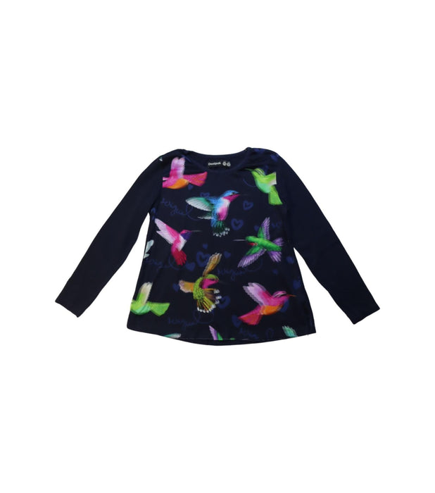 A Multicolour Long Sleeve T Shirts from Desigual in size 7Y for girl. (Front View)