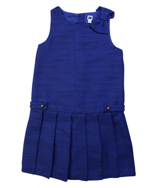 A Blue Sleeveless Dresses from Janie & Jack in size 8Y for girl. (Front View)