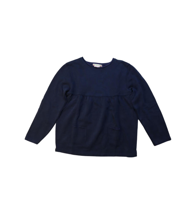 A Navy Long Sleeve Tops from Bonpoint in size 10Y for girl. (Front View)