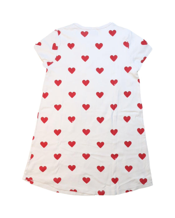 A White Short Sleeve Dresses from Petit Bateau in size 10Y for girl. (Back View)