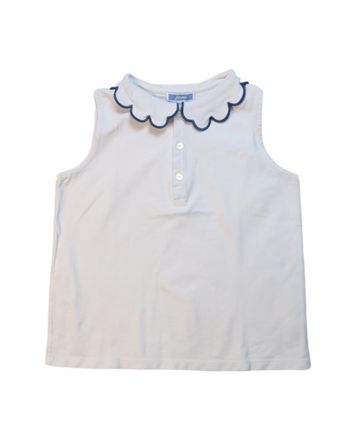 A White Sleeveless Tops from Jacadi in size 10Y for girl. (Front View)