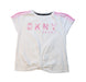 A White Short Sleeve Tops from DKNY in size 10Y for girl. (Front View)