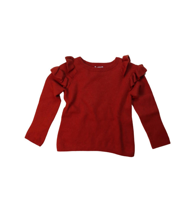 A Red Long Sleeve Tops from Jacadi in size 10Y for girl. (Front View)