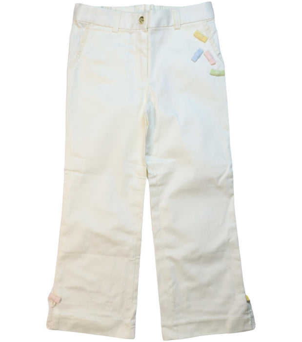 A White Casual Pants from Nicholas & Bears in size 4T for girl. (Front View)