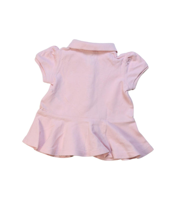 A Pink Short Sleeve Polos from Ralph Lauren in size 3-6M for girl. (Back View)