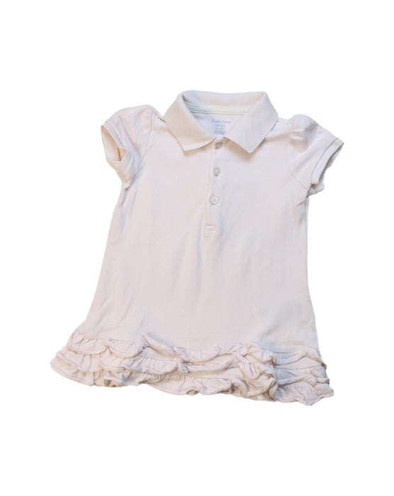 A Pink Short Sleeve Dresses from Ralph Lauren in size 6-12M for girl. (Front View)