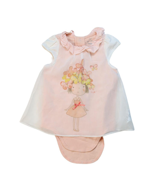 A Multicolour Short Sleeve Bodysuits from Kingkow in size 3-6M for girl. (Front View)
