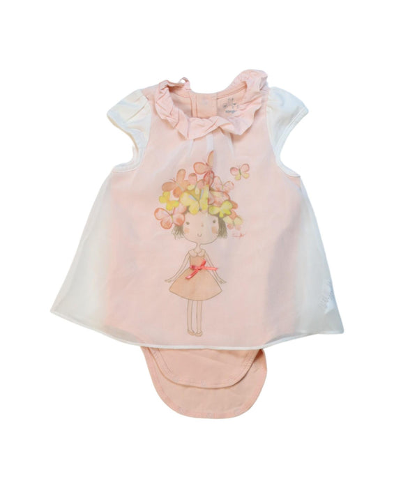 A Multicolour Short Sleeve Bodysuits from Kingkow in size 3-6M for girl. (Front View)