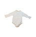 A Beige Long Sleeve Bodysuits from Natures Purest in size 3-6M for neutral. (Back View)