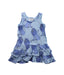 A Blue Sleeveless Dresses from Mini Rodini in size 3T for girl. (Front View)