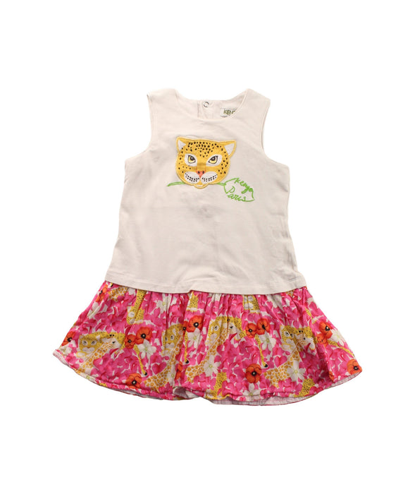 A White Sleeveless Dresses from Kenzo in size 3T for girl. (Front View)