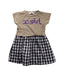 A Brown Short Sleeve Dresses from X-girl in size 2T for girl. (Front View)