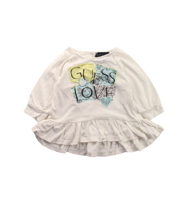 A White Long Sleeve Dresses from Guess in size 2T for girl. (Front View)
