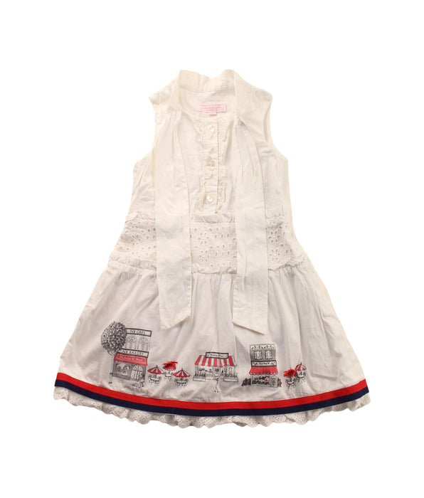 A White Sleeveless Dresses from Nicholas & Bears in size 12-18M for girl. (Front View)