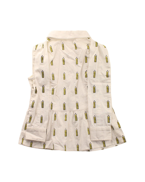 A White Sleeveless Shirts from Nicholas & Bears in size 3T for girl. (Back View)