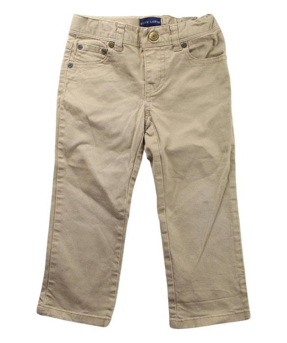 A Beige Casual Pants from Ralph Lauren in size 4T for boy. (Front View)