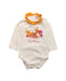 A White Long Sleeve Bodysuits from DPAM in size 6-12M for girl. (Front View)