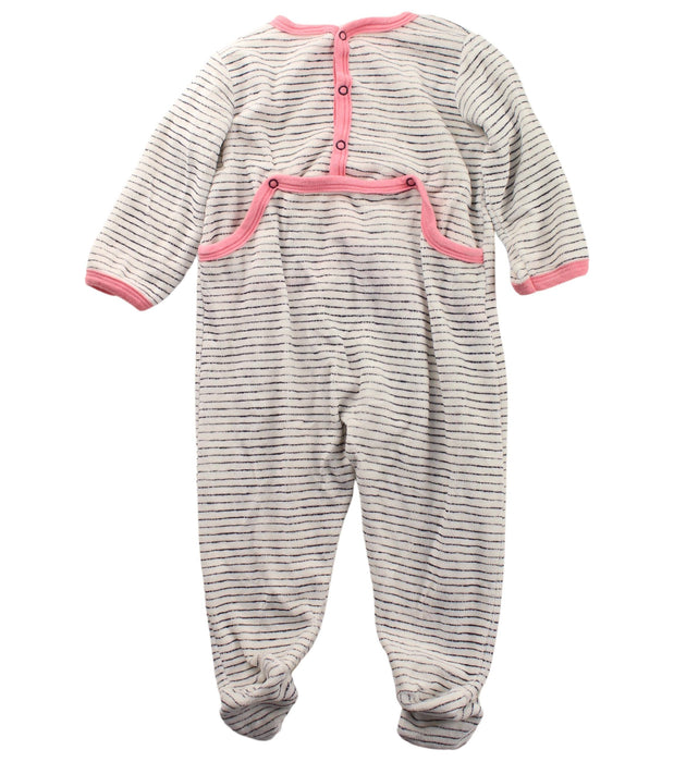 A White Onesies from Petit Bateau in size 6-12M for girl. (Back View)