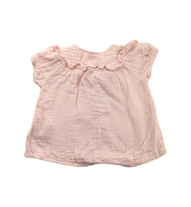 A Pink Short Sleeve Tops from Bout'Chou in size 12-18M for girl. (Back View)