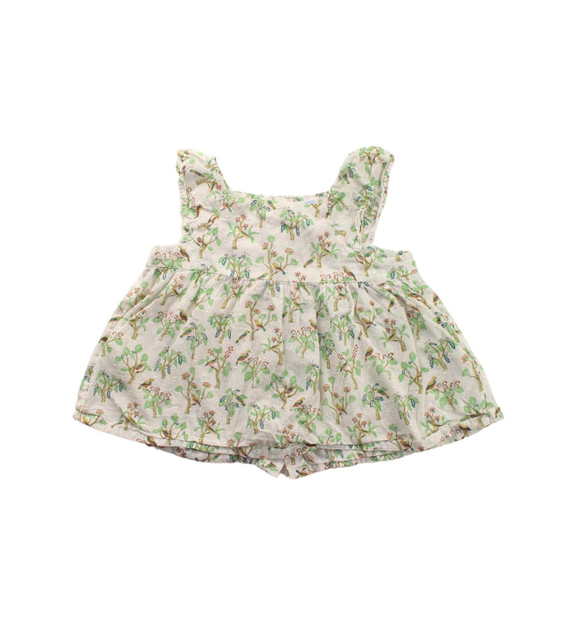 A Green Sleeveless Dresses from Bout'Chou in size 12-18M for girl. (Front View)