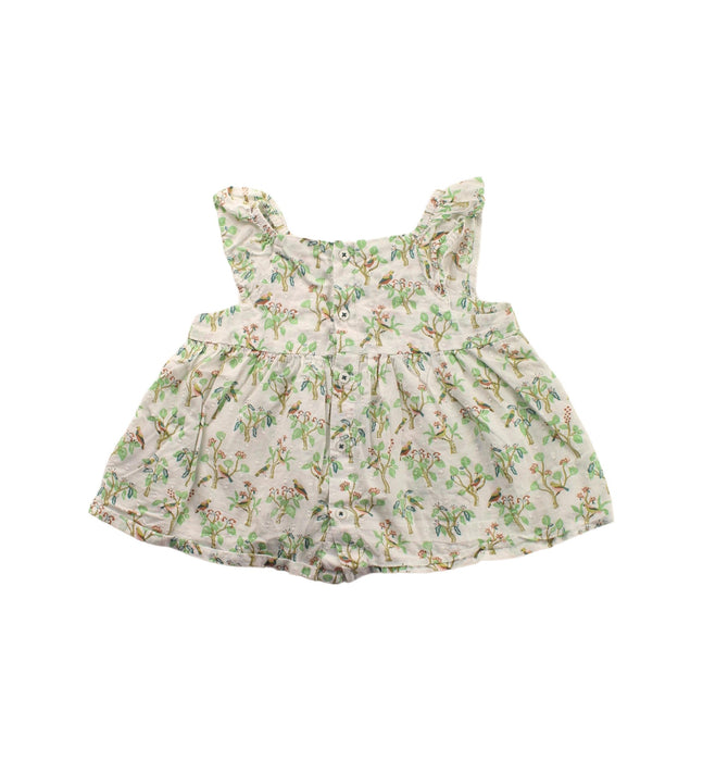 A Green Sleeveless Dresses from Bout'Chou in size 12-18M for girl. (Back View)