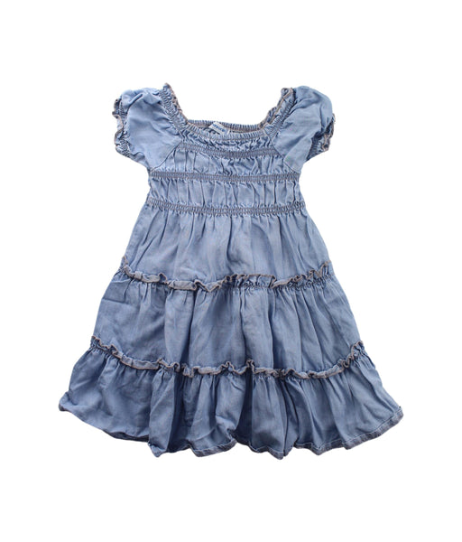 A Blue Short Sleeve Dresses from Mayoral in size 3T for girl. (Front View)