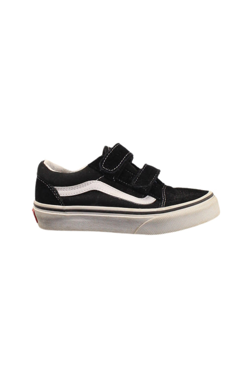 A Black Sneakers from Vans in size 5T for boy. (Front View)