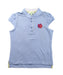 A Blue Short Sleeve Polos from Shanghai Tang in size 6T for girl. (Front View)