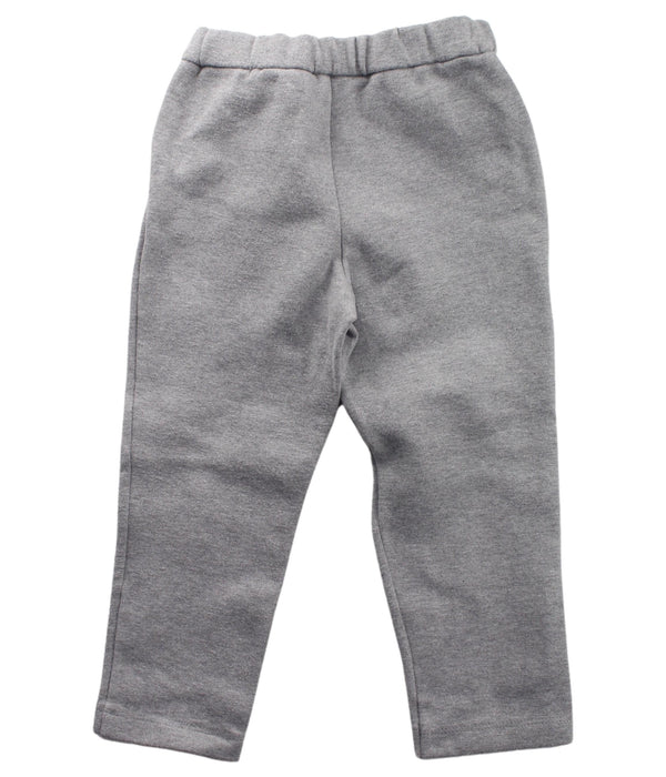 A Grey Sweatpants from Petit Bateau in size 4T for girl. (Back View)