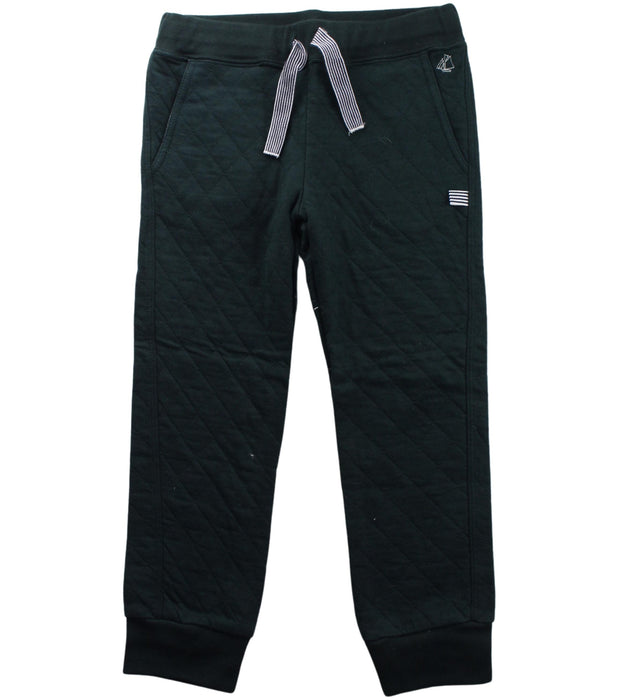 A Green Sweatpants from Petit Bateau in size 4T for neutral. (Front View)