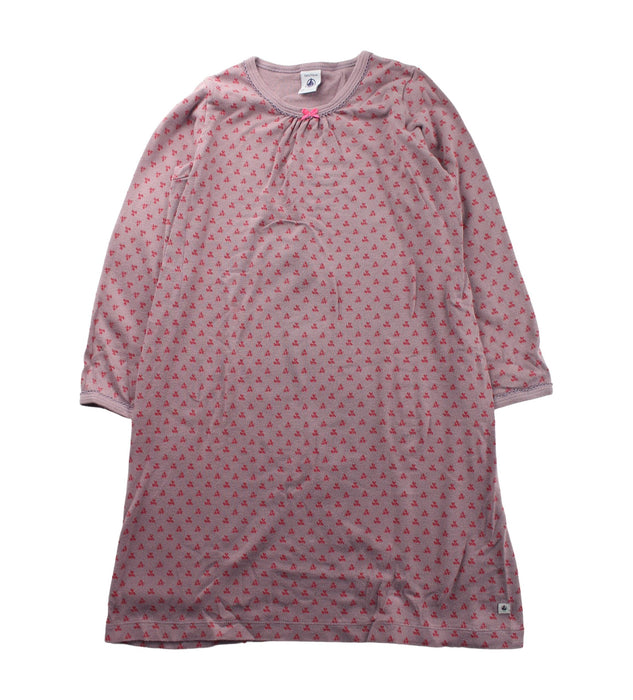 A Taupe Long Sleeve Dresses from Petit Bateau in size 6T for girl. (Front View)