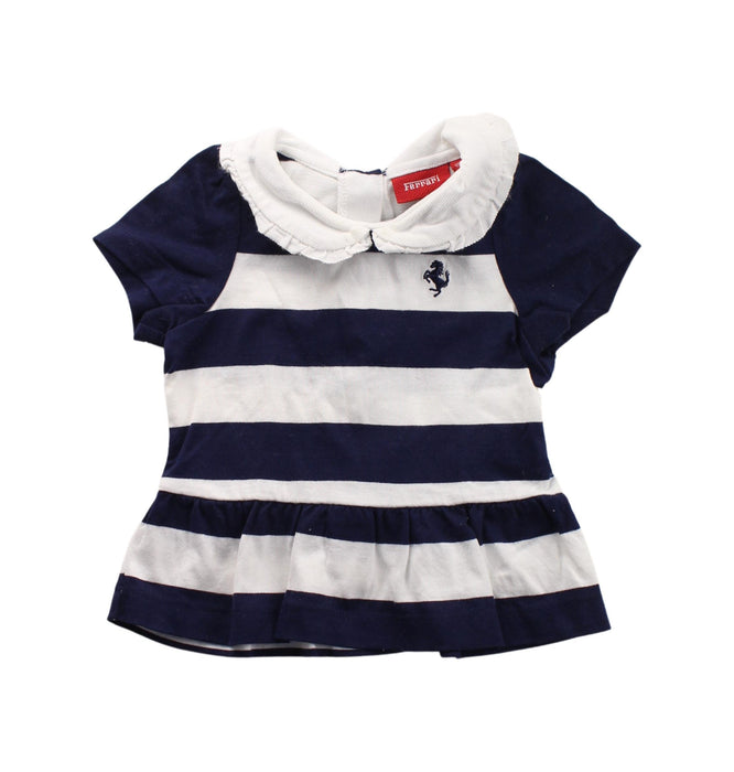 A Blue Short Sleeve Dresses from Ferrari in size 6-12M for girl. (Front View)