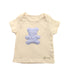 A Ivory Short Sleeve T Shirts from Babymio in size 3-6M for girl. (Front View)