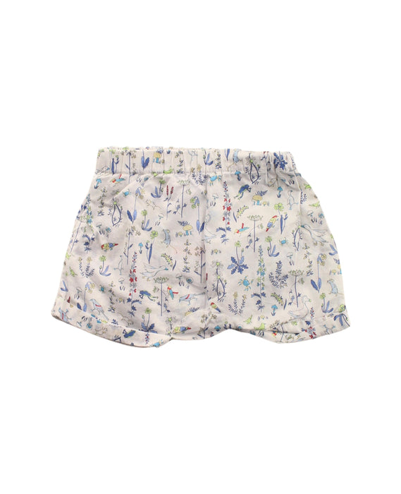 A White Shorts from Jacadi in size 3-6M for girl. (Front View)