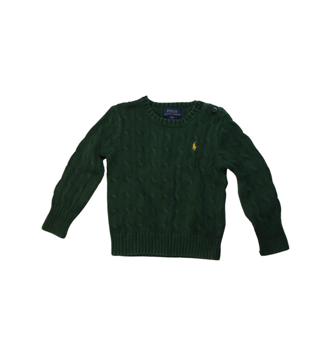 A Green Knit Sweaters from Polo Ralph Lauren in size 18-24M for boy. (Front View)