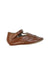 A Brown Flats from Boden in size 12-18M for girl. (Front View)