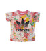 A Multicolour Short Sleeve T Shirts from Adidas in size 6-12M for girl. (Front View)