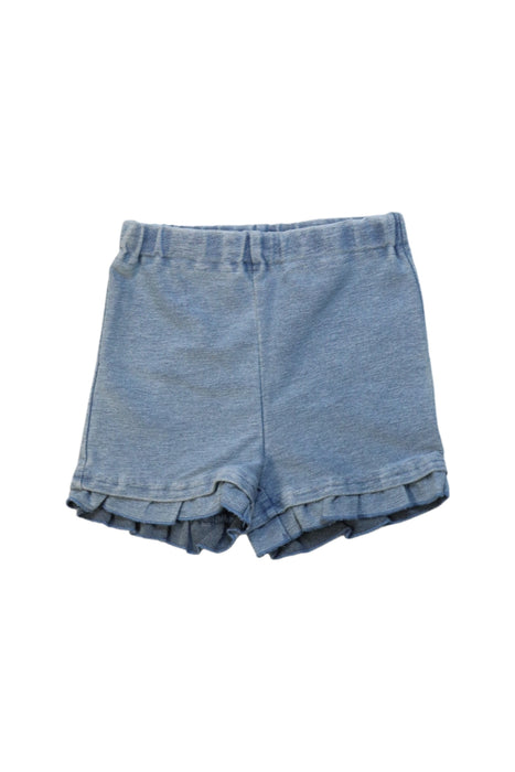 A Blue Shorts from Petit Main in size 3T for girl. (Front View)