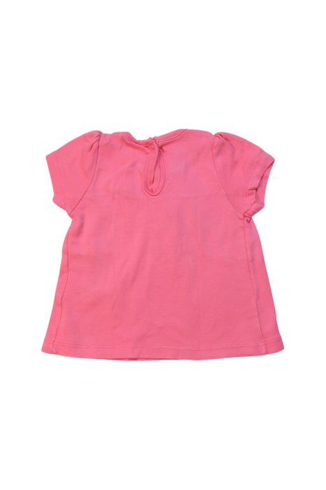 A Pink Short Sleeve Tops from Petit Bateau in size 3-6M for girl. (Back View)