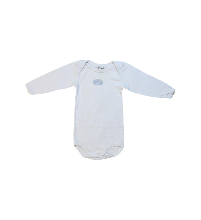 A White Long Sleeve Bodysuits from Petit Bateau in size 3-6M for neutral. (Front View)