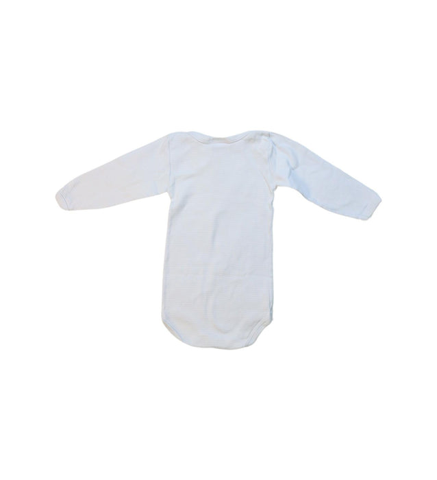 A White Long Sleeve Bodysuits from Petit Bateau in size 3-6M for neutral. (Back View)