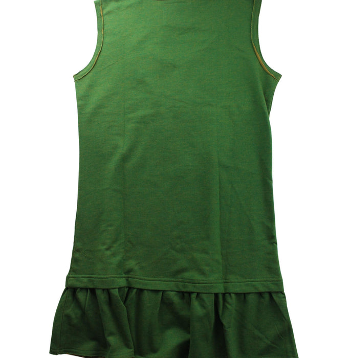 A Green Sleeveless Dresses from Marco & Mari in size 14Y for girl. (Back View)