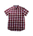 A Red Short Sleeve Shirts from Kingkow in size 14Y for boy. (Front View)