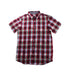 A Red Short Sleeve Shirts from Kingkow in size 14Y for boy. (Front View)