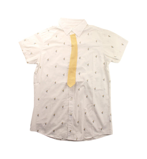 A White Short Sleeve Shirts from Kingkow in size 14Y for boy. (Front View)