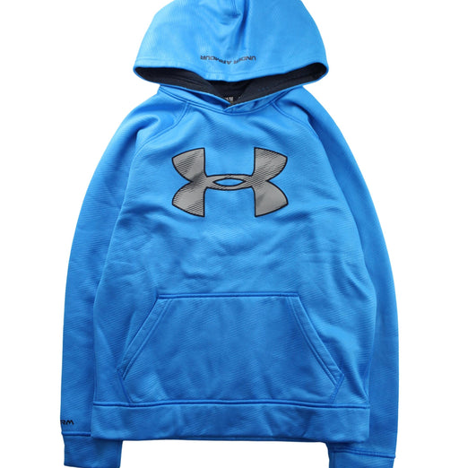 A Blue Hooded Sweatshirts from Under Armour in size 10Y for boy. (Front View)