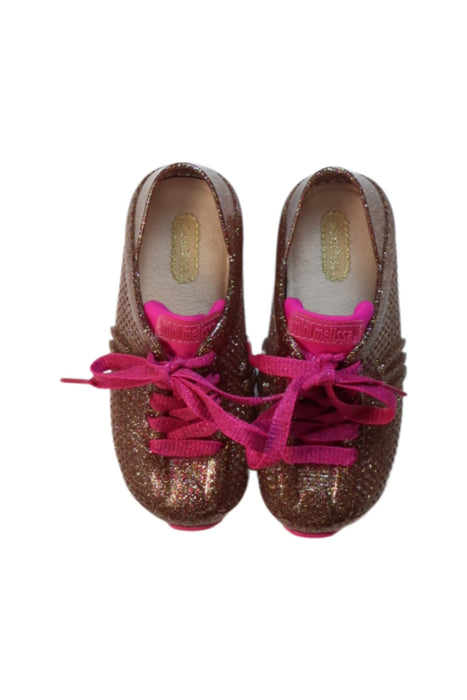 A Multicolour Sneakers from Mini Melissa in size 3T for girl. (Back View)