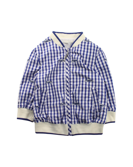 A Blue Lightweight Jackets from Nicholas & Bears in size 6-12M for boy. (Front View)